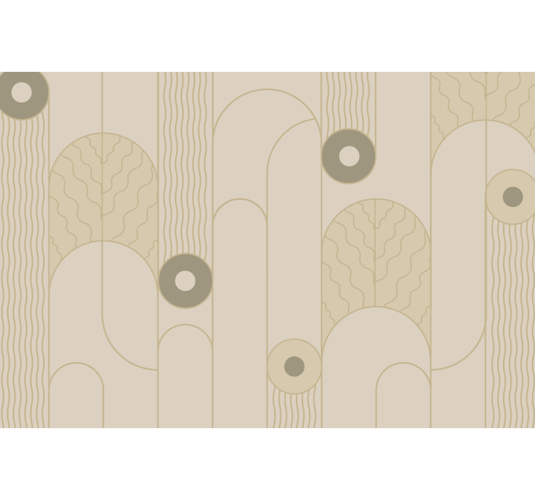Rolgordijn beige abstracte beige lijnen - TenStickers