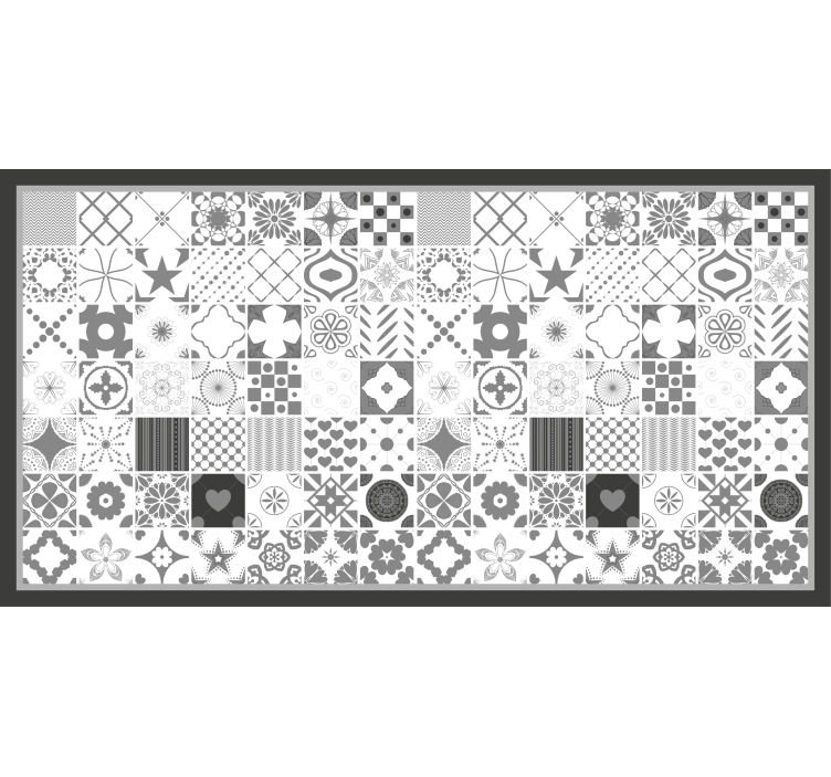 Rolgordijn grijs "trujillo" grijze tegels - TenStickers