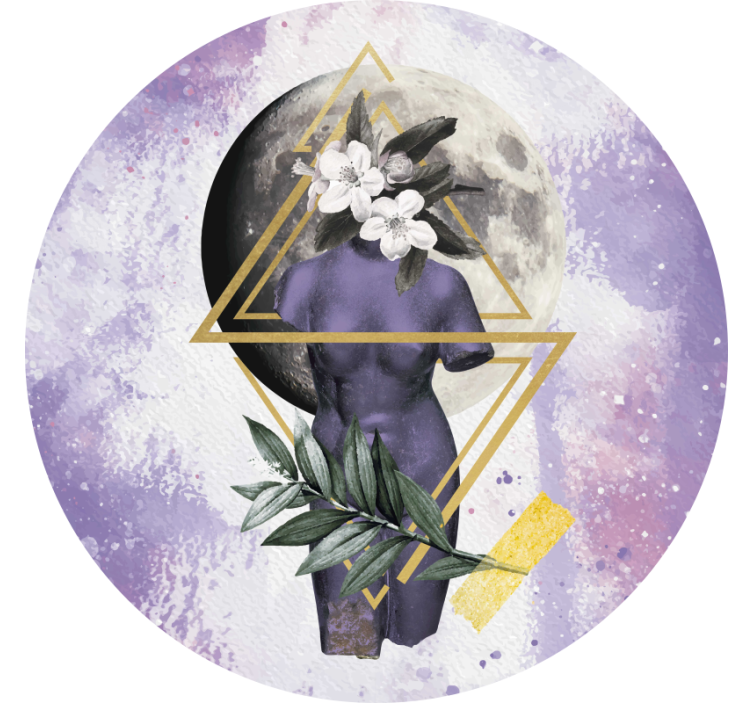 Rolgordijn paars digitale collage - TenStickers