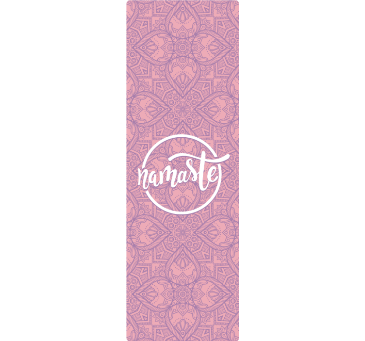 Rolgordijn paars voor namaste yoga - TenStickers