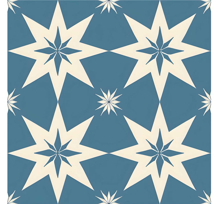 Blauw rolgordijn met sterrenontwerp - TenStickers