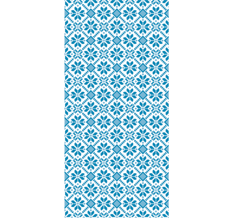 Blauw rolgordijn met blauw tegelmotief - TenStickers
