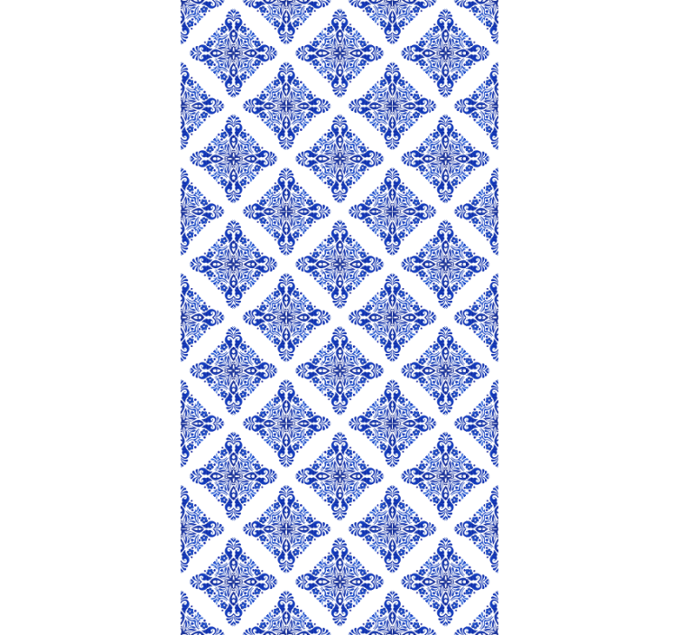 Blauw rolgordijn met patroon in blauw - TenStickers