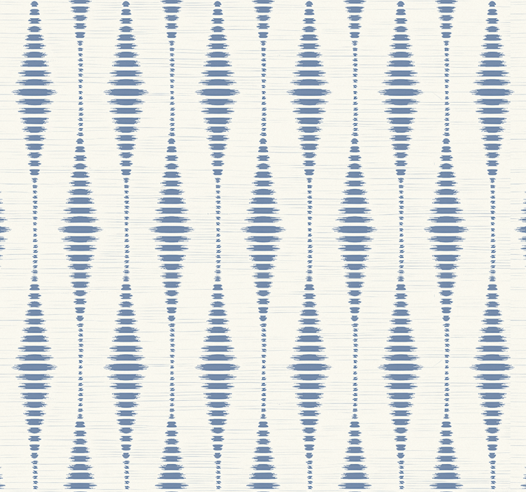 Blauw rolgordijn rabaul ikat blauw en beige - TenStickers