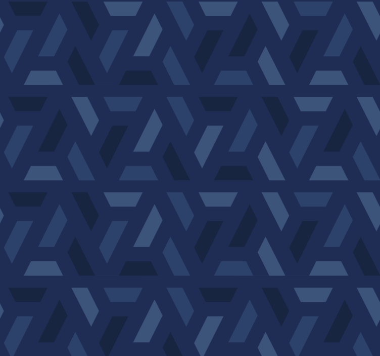 Blauw rolgordijn met driehoekjespatroon - TenStickers