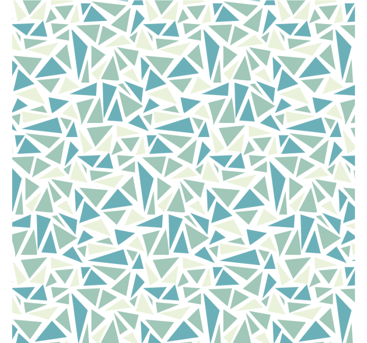 Blauw rolgordijn groene retro mozaïek - TenStickers