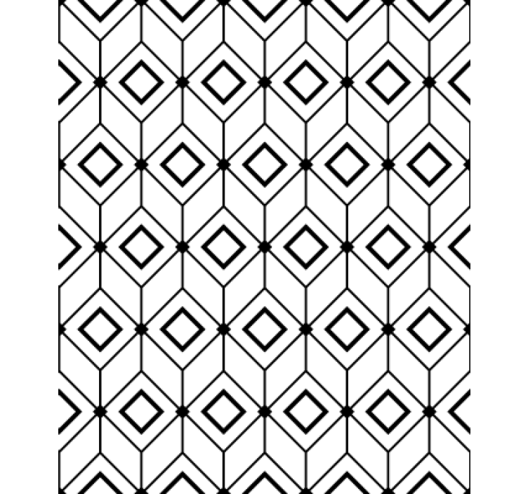 Modern rolgordijn met diamantmotieven - TenStickers