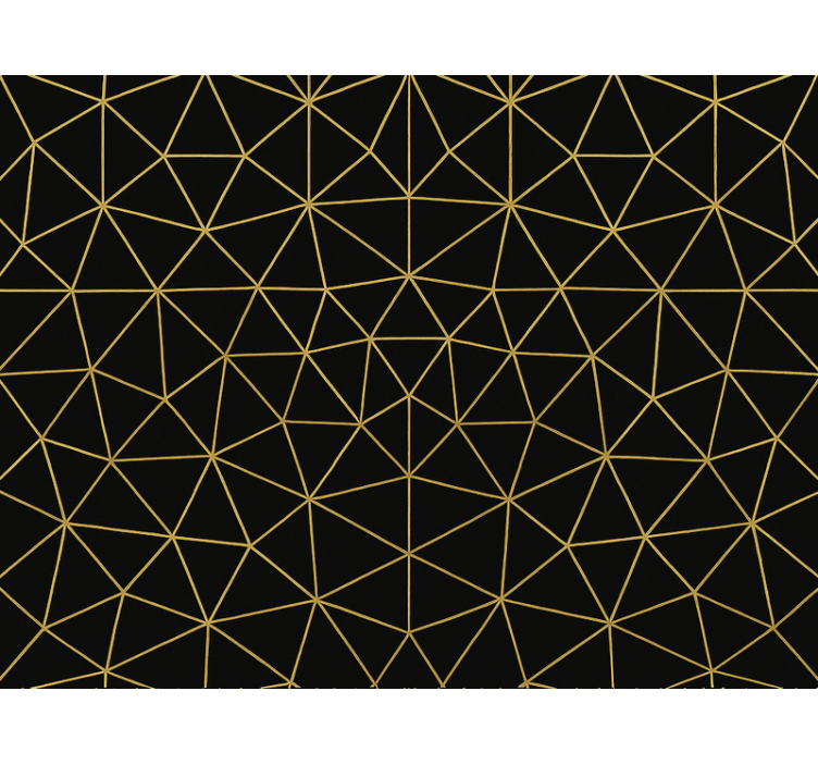 Modern rolgordijn midnight gold geometrisch web - TenStickers