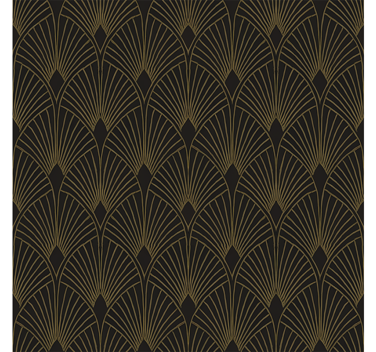 Modern rolgordijn gilded deco fan - TenStickers