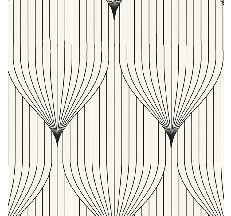 Modern rolgordijn symmetrische deco plume - TenStickers
