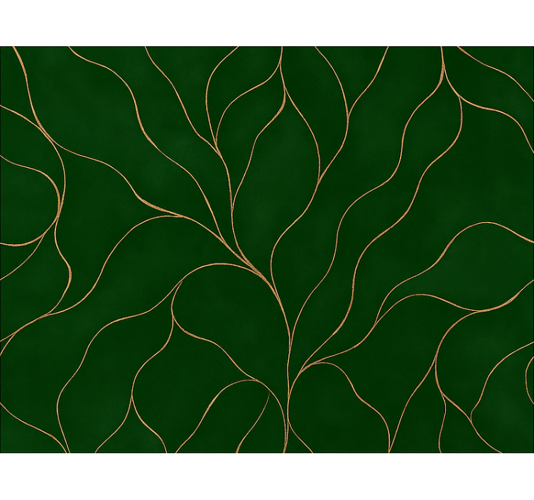 Modern rolgordijn groene en gouden marmertextuur - TenStickers