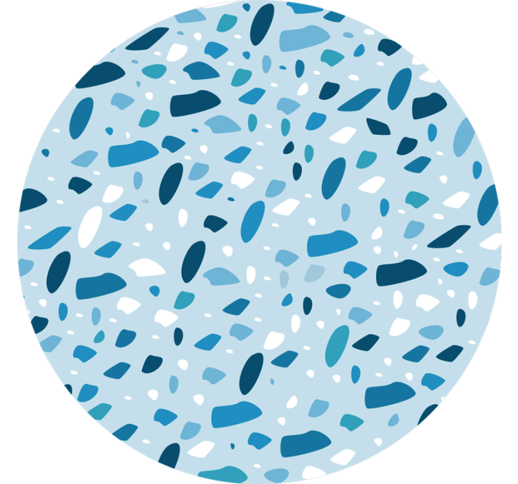 Blauw rolgordijn met terrazzotextuur - TenStickers