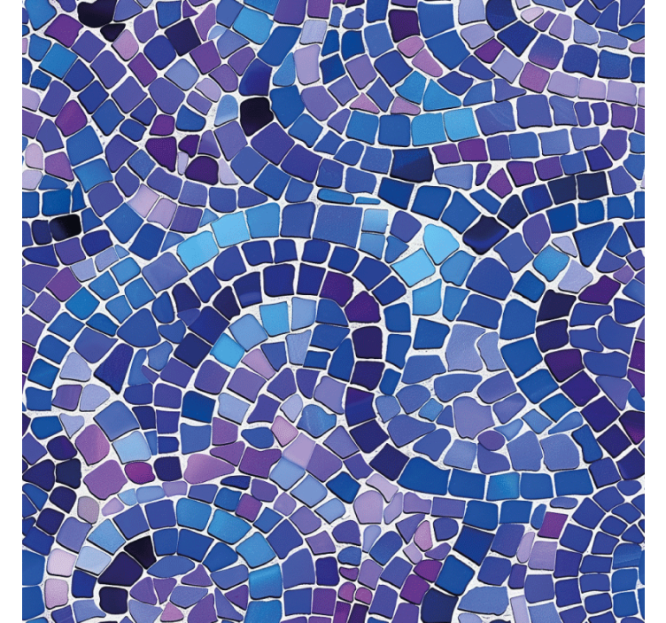 Blauw rolgordijn met mozaïek effect - TenStickers