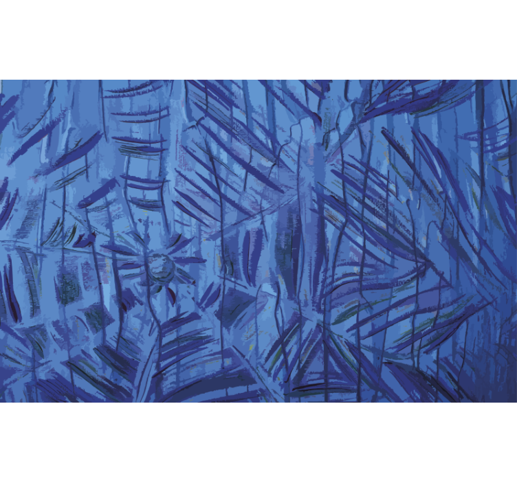 Blauw rolgordijn met blauwe inkt spinnenweb - TenStickers