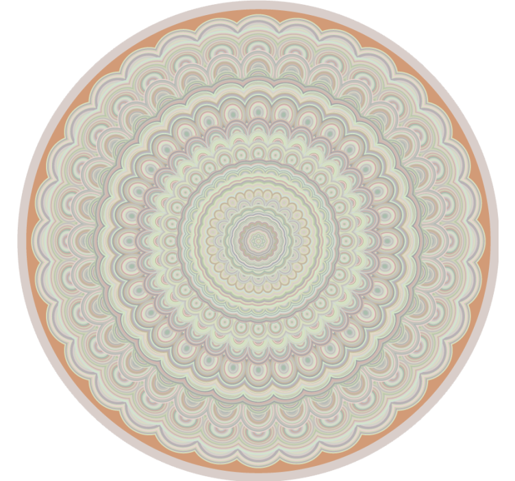 Rolgordijn beige met cirkelvormige beige mandala - TenStickers