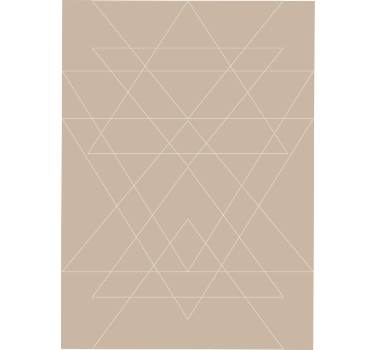 Rolgordijn beige nordic driehoeken mozaïek - TenStickers