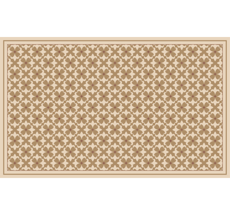 Rolgordijn beige vintage beige vierkant patroon - TenStickers