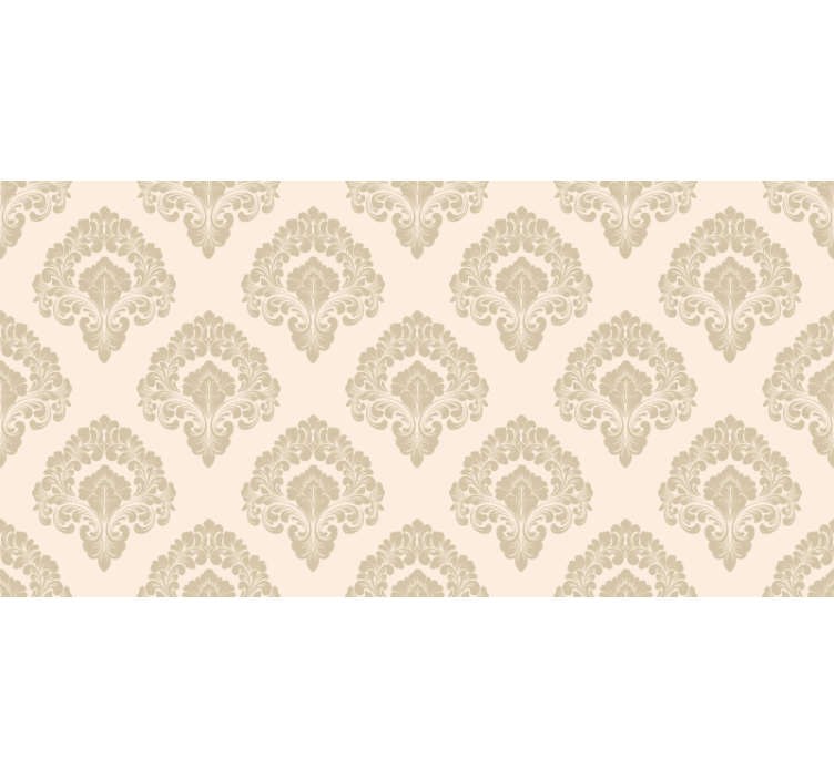 Rolgordijn beige met gouden bloemenpatroon frankrijk - TenStickers