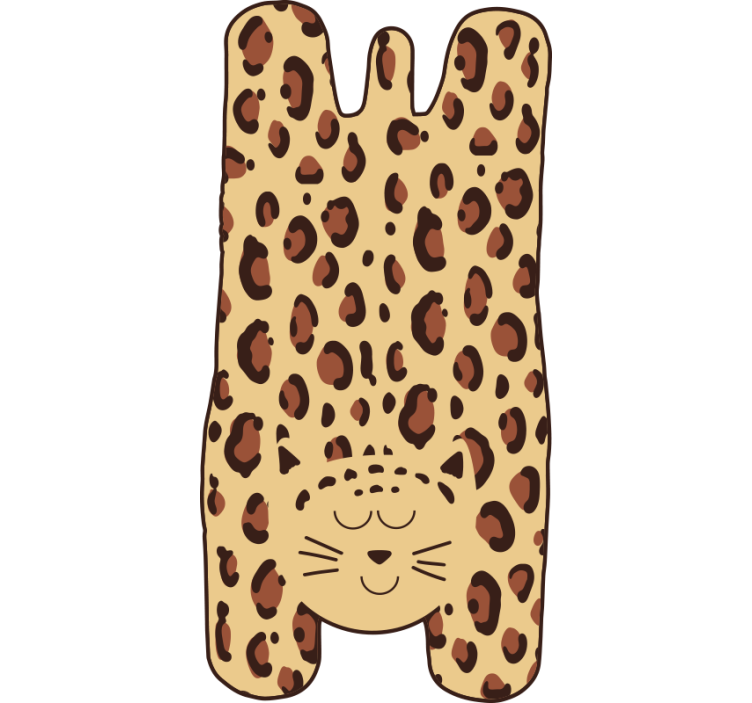 Rolgordijn beige kids luipaard - TenStickers