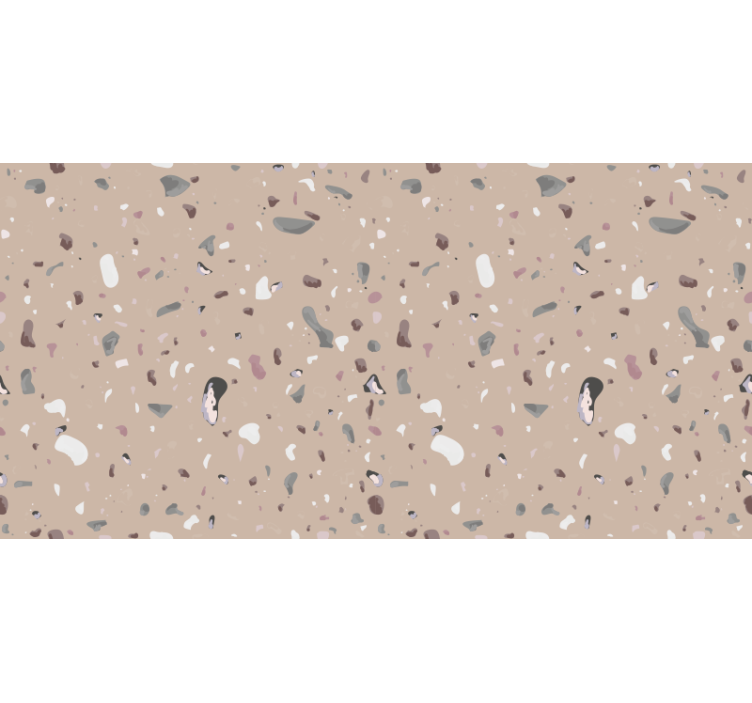 Rolgordijn beige met beige terrazzo patroon - TenStickers
