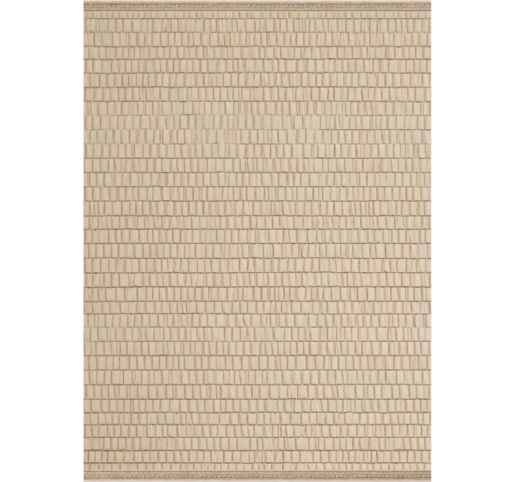 Rolgordijn beige met geweven riettextuur - TenStickers