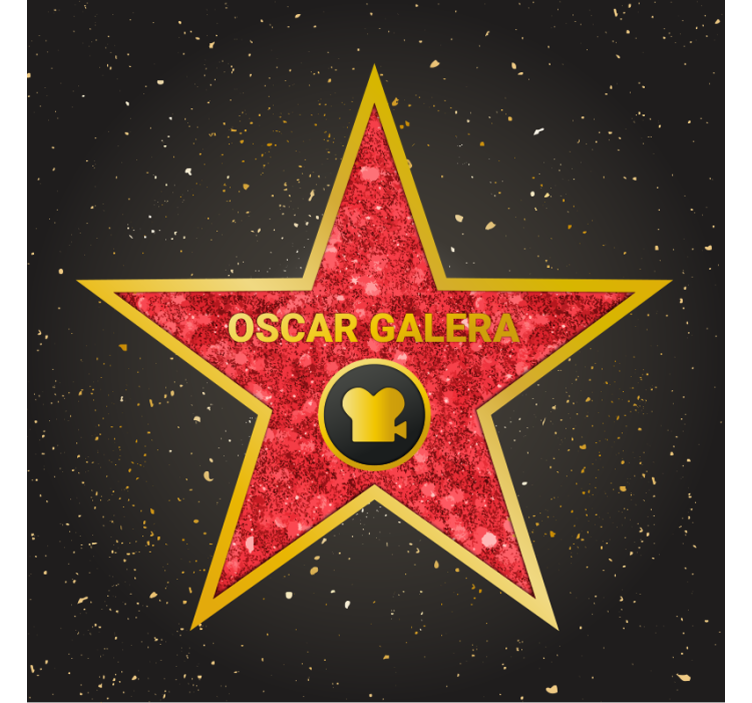 Rolgordijn slaapkamer met aanpasbare hollywood ster accenten - TenStickers