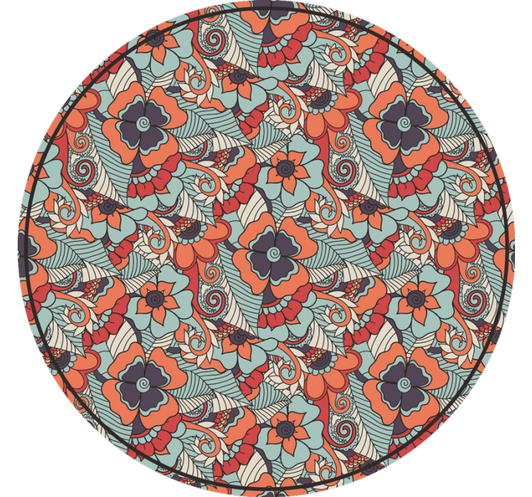 Rolgordijn slaapkamer bloemen paisley - TenStickers