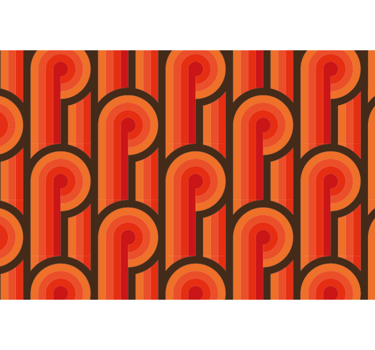 Rolgordijn slaapkamer 70s oranje knoop - TenStickers