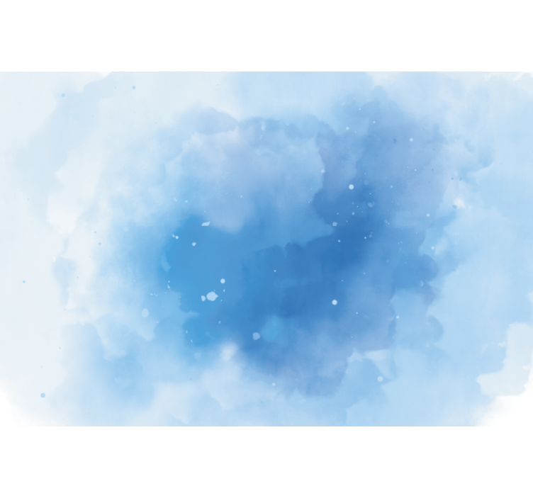 Rolgordijn slaapkamer minimalistische blauwe aquarel - TenStickers