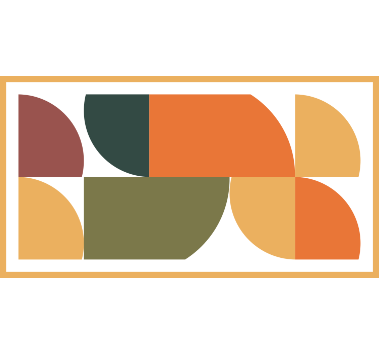 Rolgordijn slaapkamer abstract geometrische kunst - TenStickers
