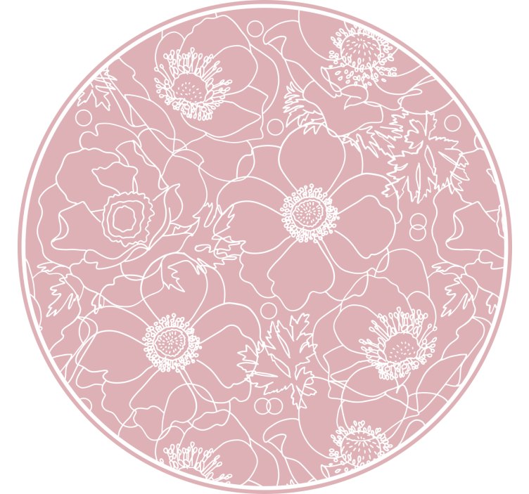 Rolgordijn slaapkamer elegant roze schilderij - TenStickers