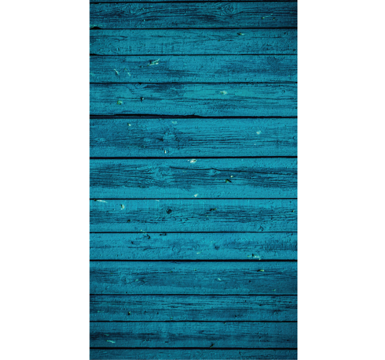 Rolgordijn slaapkamer blauw hout - TenStickers