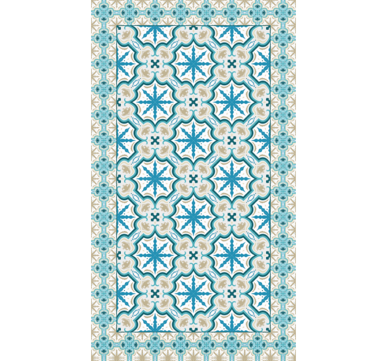 Rolgordijn slaapkamer blauw en bruin beija - TenStickers