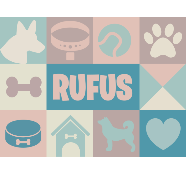 Rolgordijn slaapkamer honden gepersonaliseerd - TenStickers