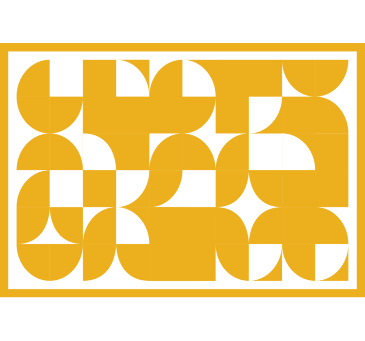 Rolgordijn slaapkamer geel cirkel geometrisch patroon - TenStickers