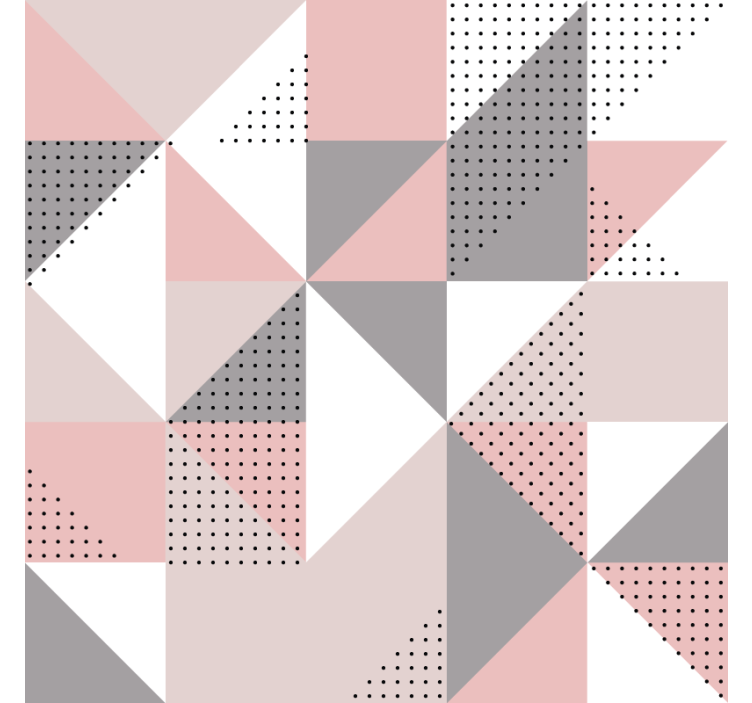 Rolgordijn slaapkamer pastel scandinavische driehoeken - TenStickers