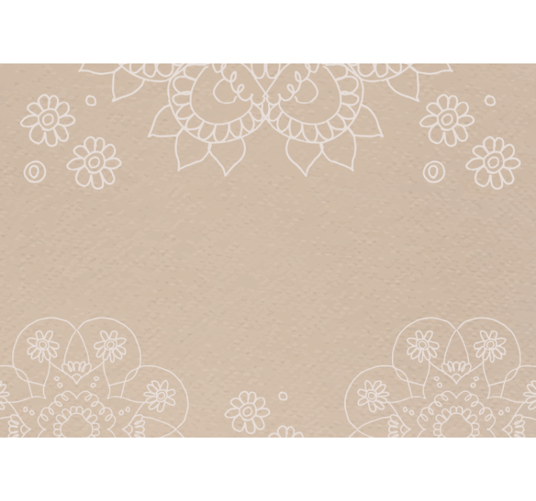 Rolgordijn beige indiaans mandala patroon - TenStickers