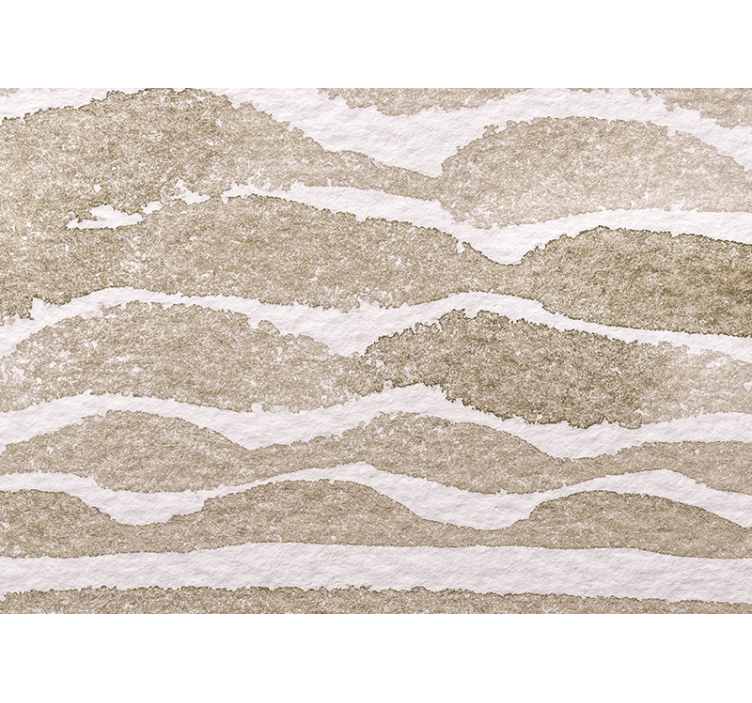 Rolgordijn beige met golven in lichtbruin - TenStickers