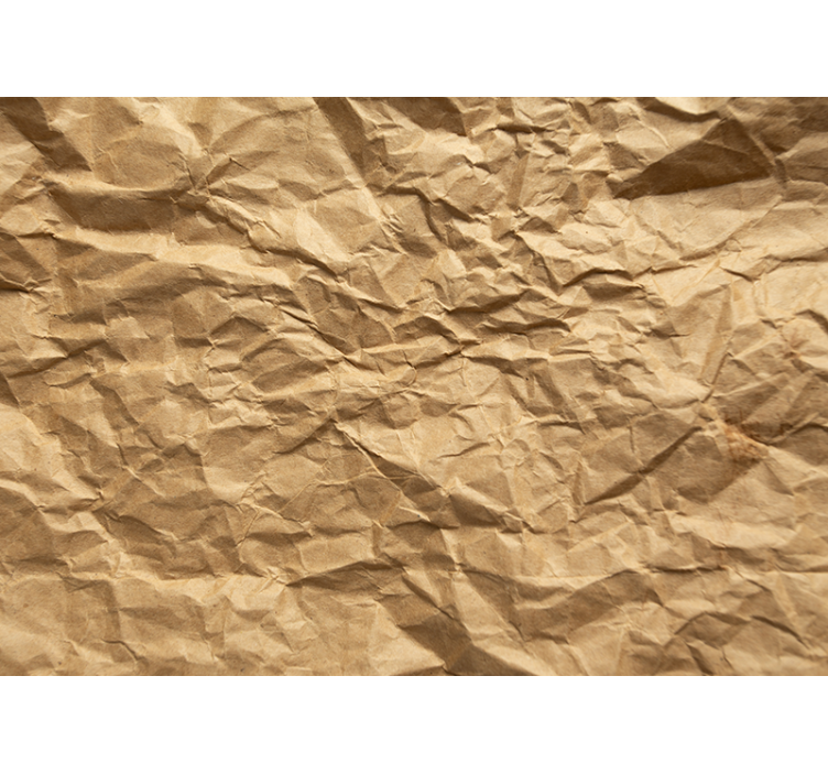 Rolgordijn beige met bruine kreukpapier uitstraling - TenStickers