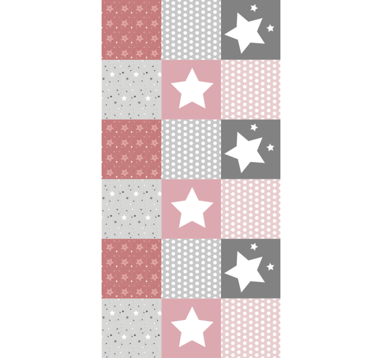 Patchwork sterpatroon rolgordijn babykamer - TenStickers