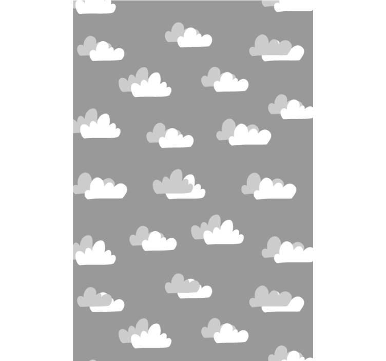 Cumulus wolkenpatroon rolgordijn grijs - TenStickers