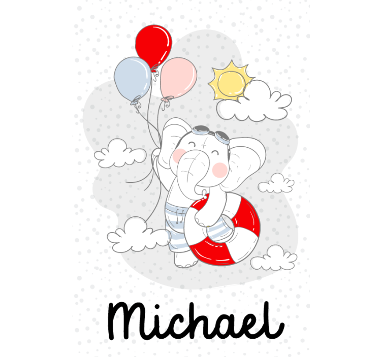 Aanpasbare olifant rolgordijn gepersonaliseerd - TenStickers