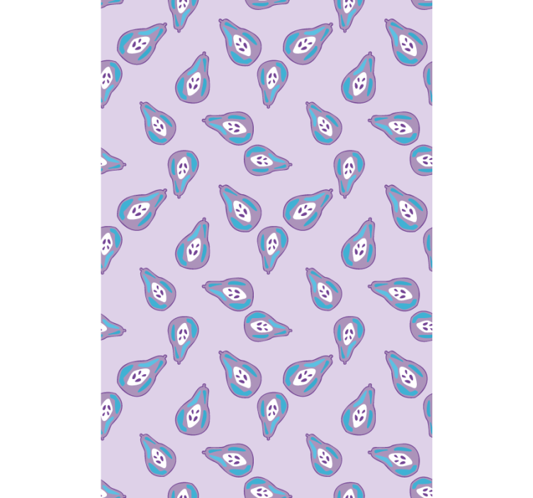 Speels perenpatroon rolgordijn fruit en groente - TenStickers