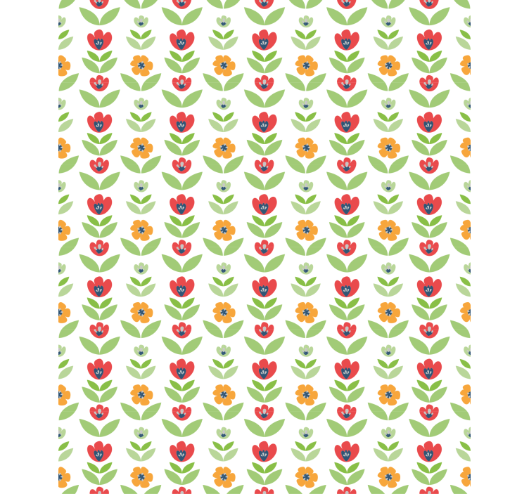 Charmant bloemenpatroon rolgordijn bloemen en planten - TenStickers