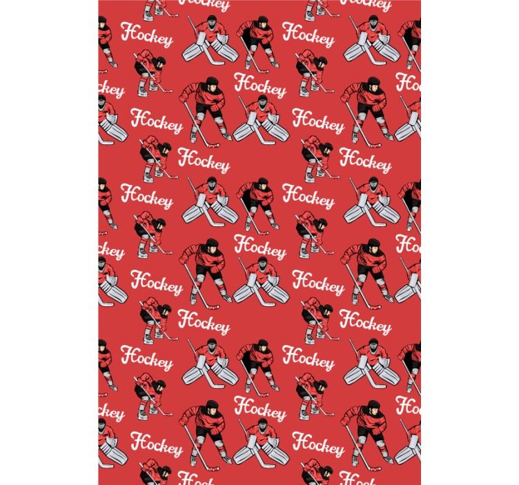 Hockeyspelers printen rolgordijn sport - TenStickers
