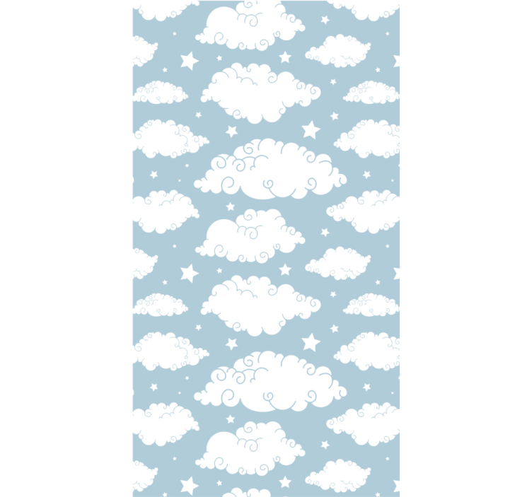 Rolgordijn wolken fluffy witte wolken - TenStickers
