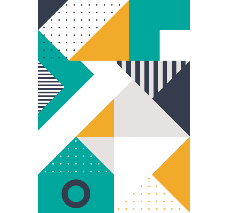 Geometrische patroonmix modern rolgordijn - TenStickers