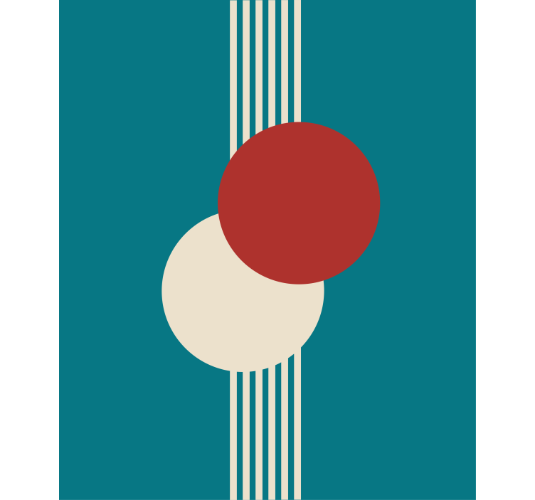 Geometrische cirkelcompositie modern rolgordijn - TenStickers