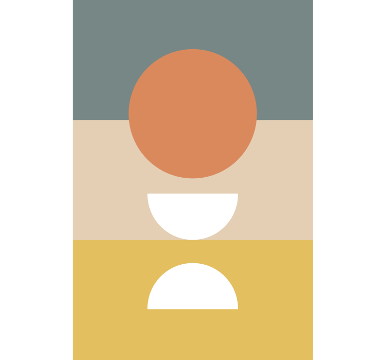 Geometrische vormen rangschikking modern rolgordijn - TenStickers