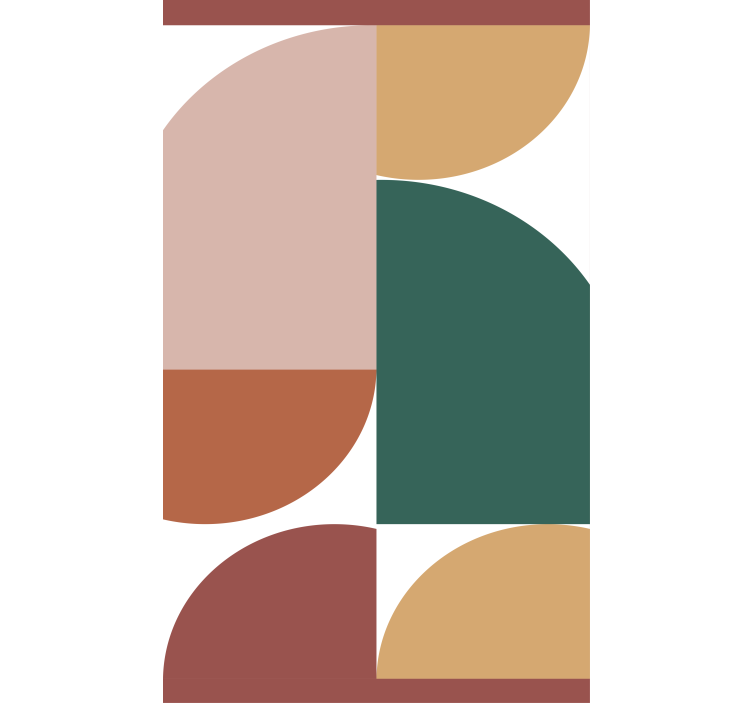 Geometrische cirkelpatronen modern rolgordijn - TenStickers